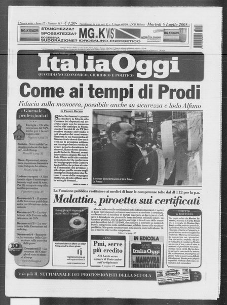 Italia oggi : quotidiano di economia finanza e politica